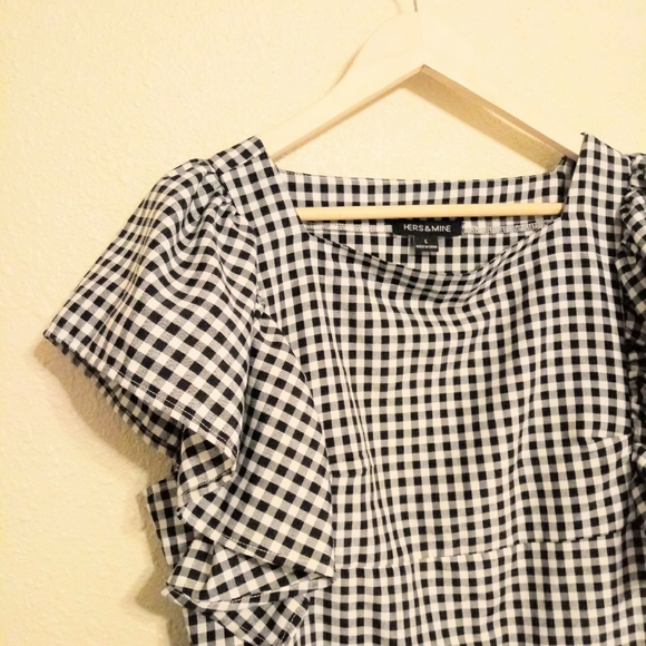 Hers & Mine vintage style ruffle sleeve dress - Picture 3 of 8